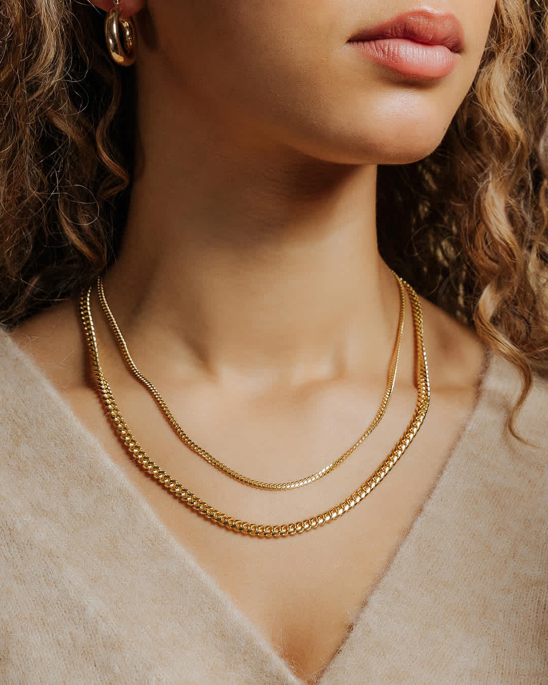 Italian Made - Women's Cuban Chain Gold Bonded