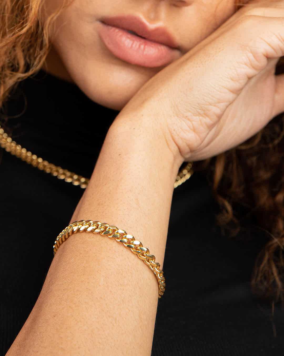 Timeless Style - Womens Cuban Bracelet Gold Bonded