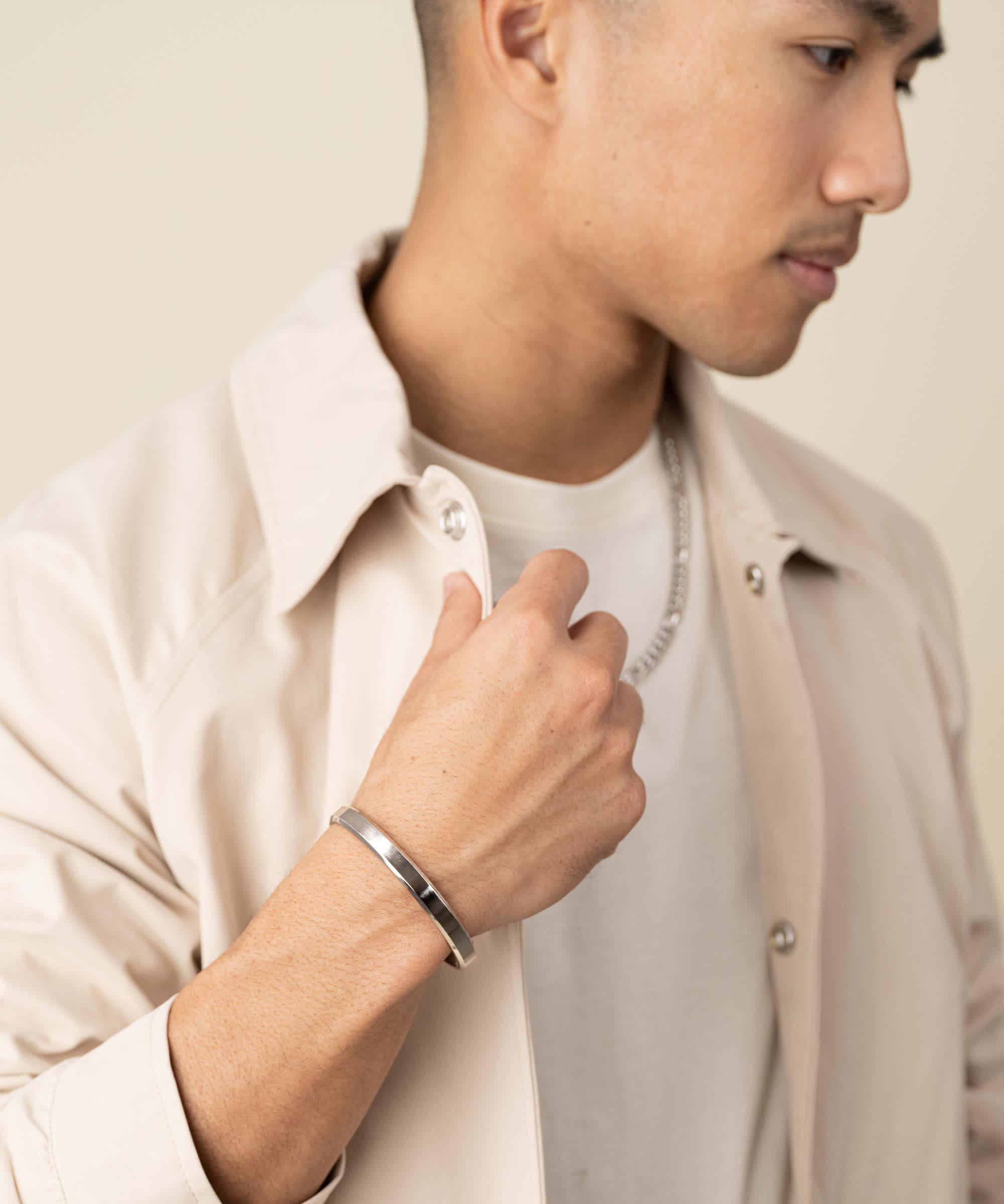 Menswear Essentials - Avenue Cuff Silver