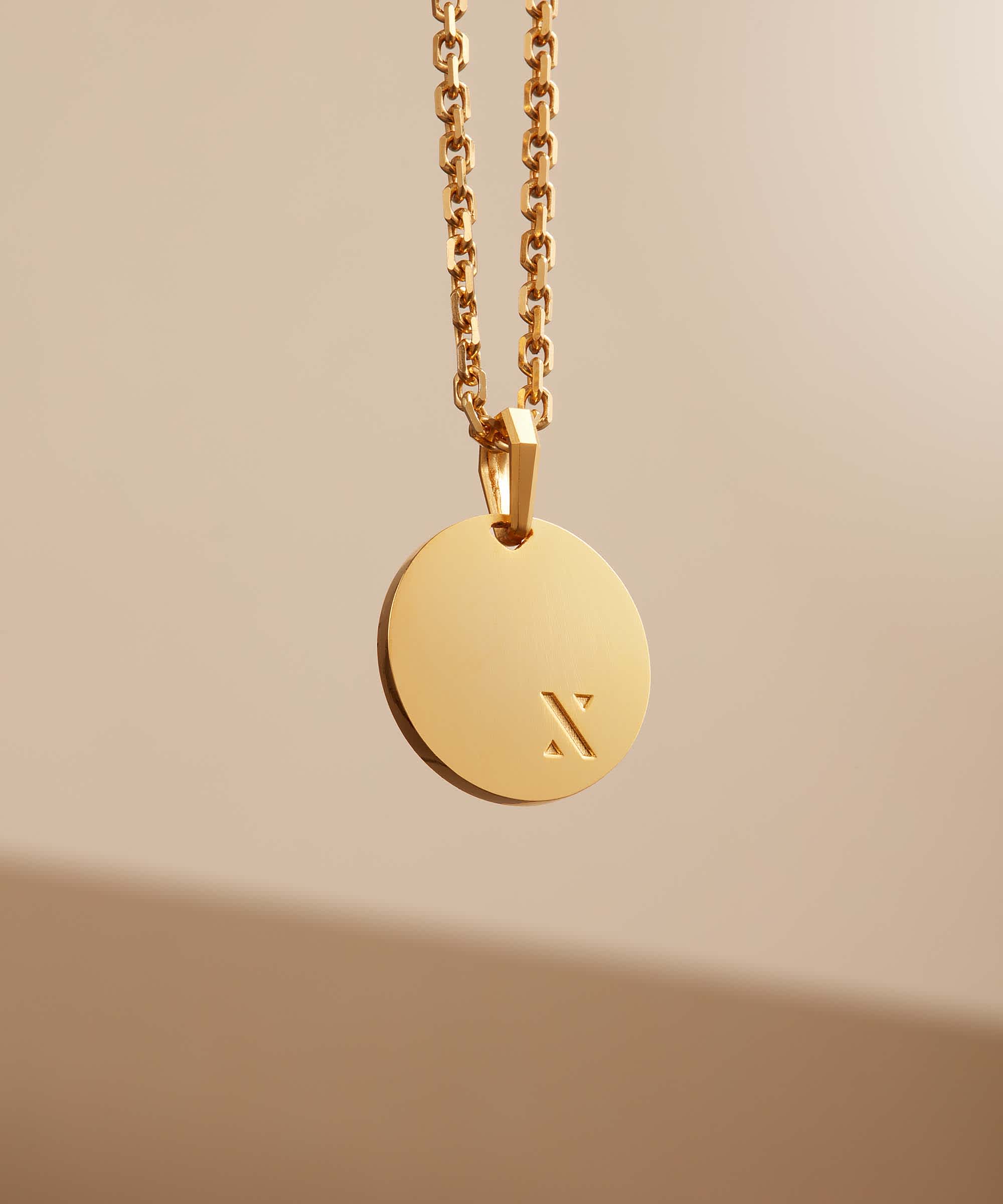 Chain Included - Standard Pendant Necklace Gold