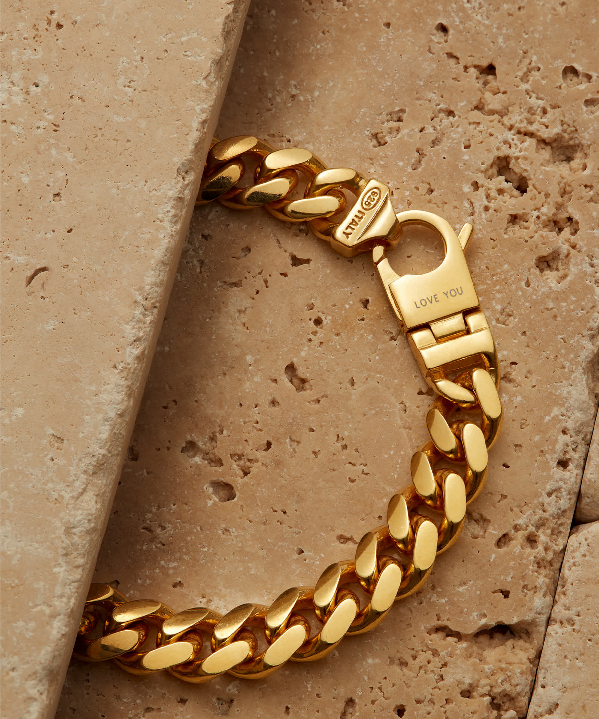 Engravable - 8mm Cuban Gold Bracelet