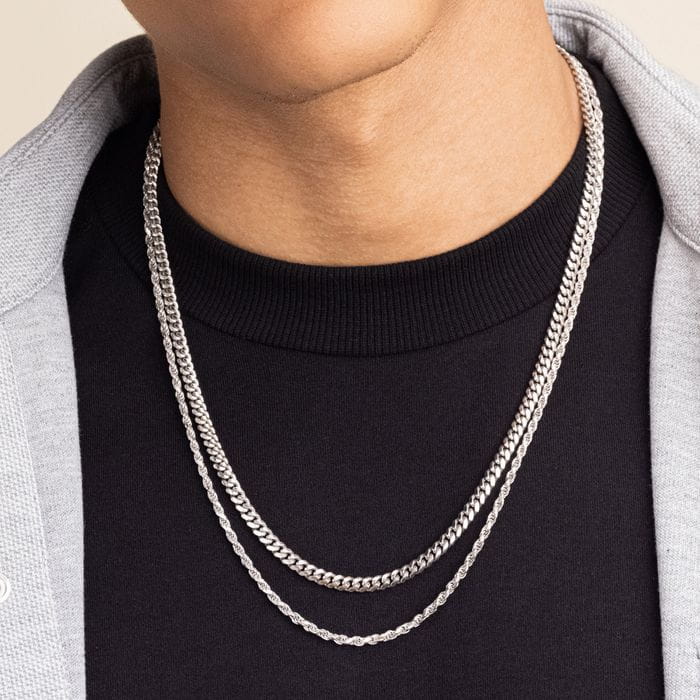 Cuban Link + Rope Chain StackImage