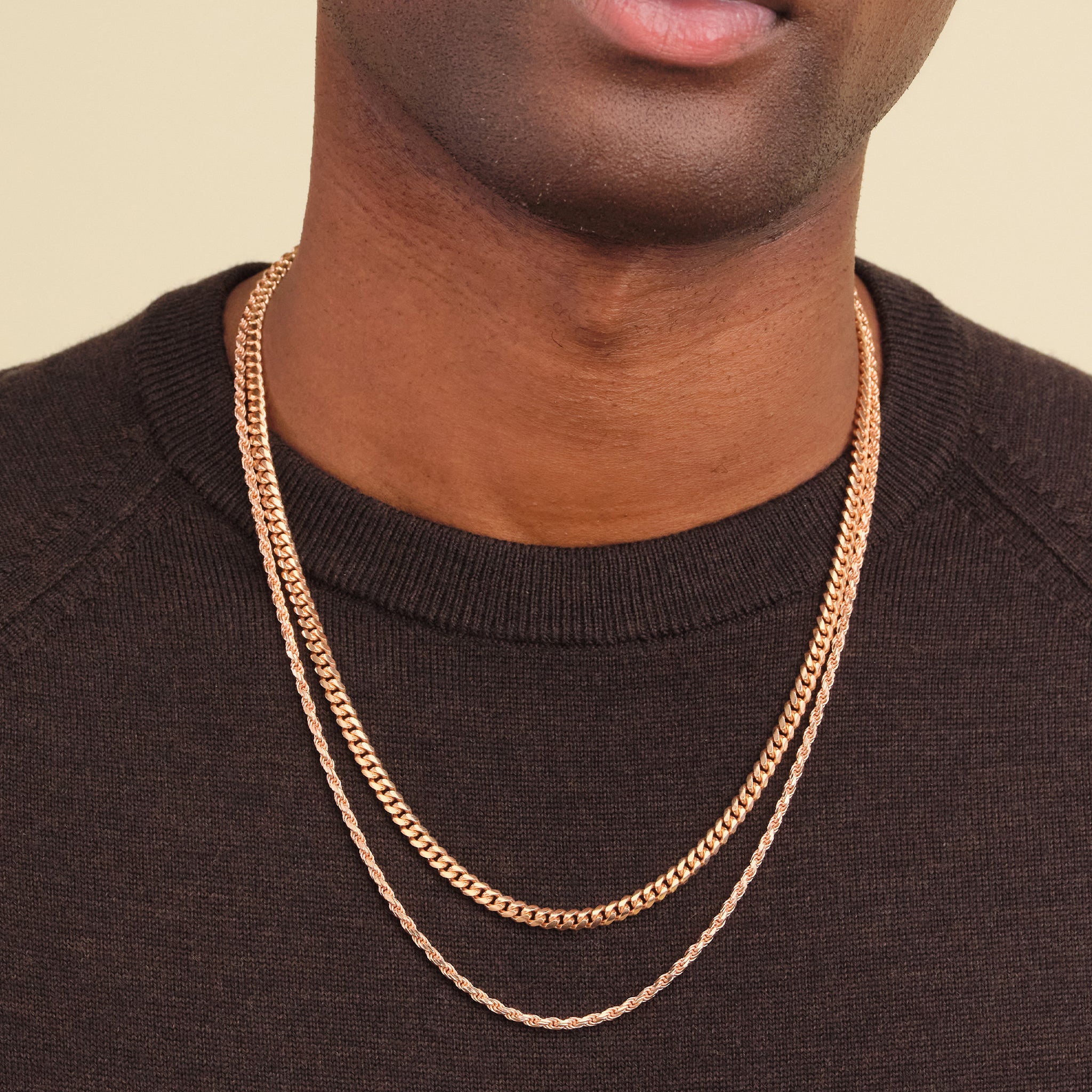 Cuban Link + Rope Chain StackImage