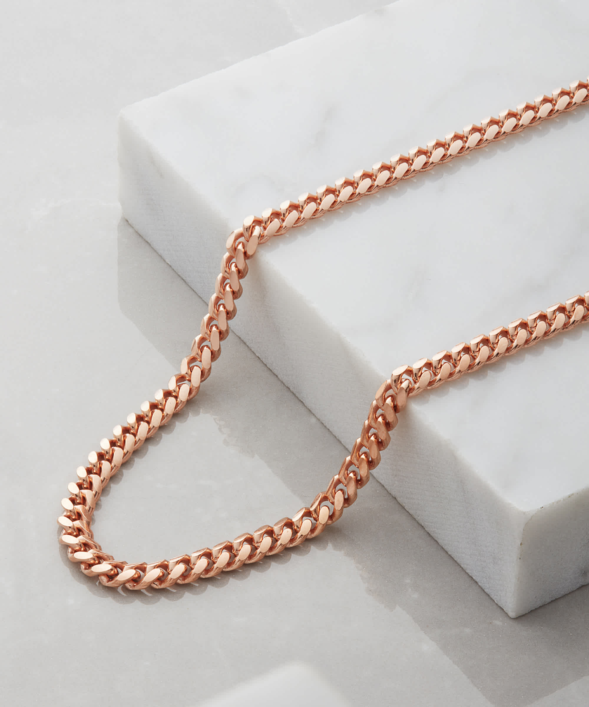 Italian Made - 5mm Cuban Chain Rose Gold