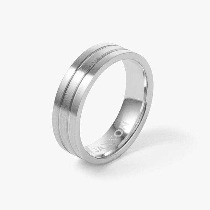 Double Channel Men's Tungsten RingImage