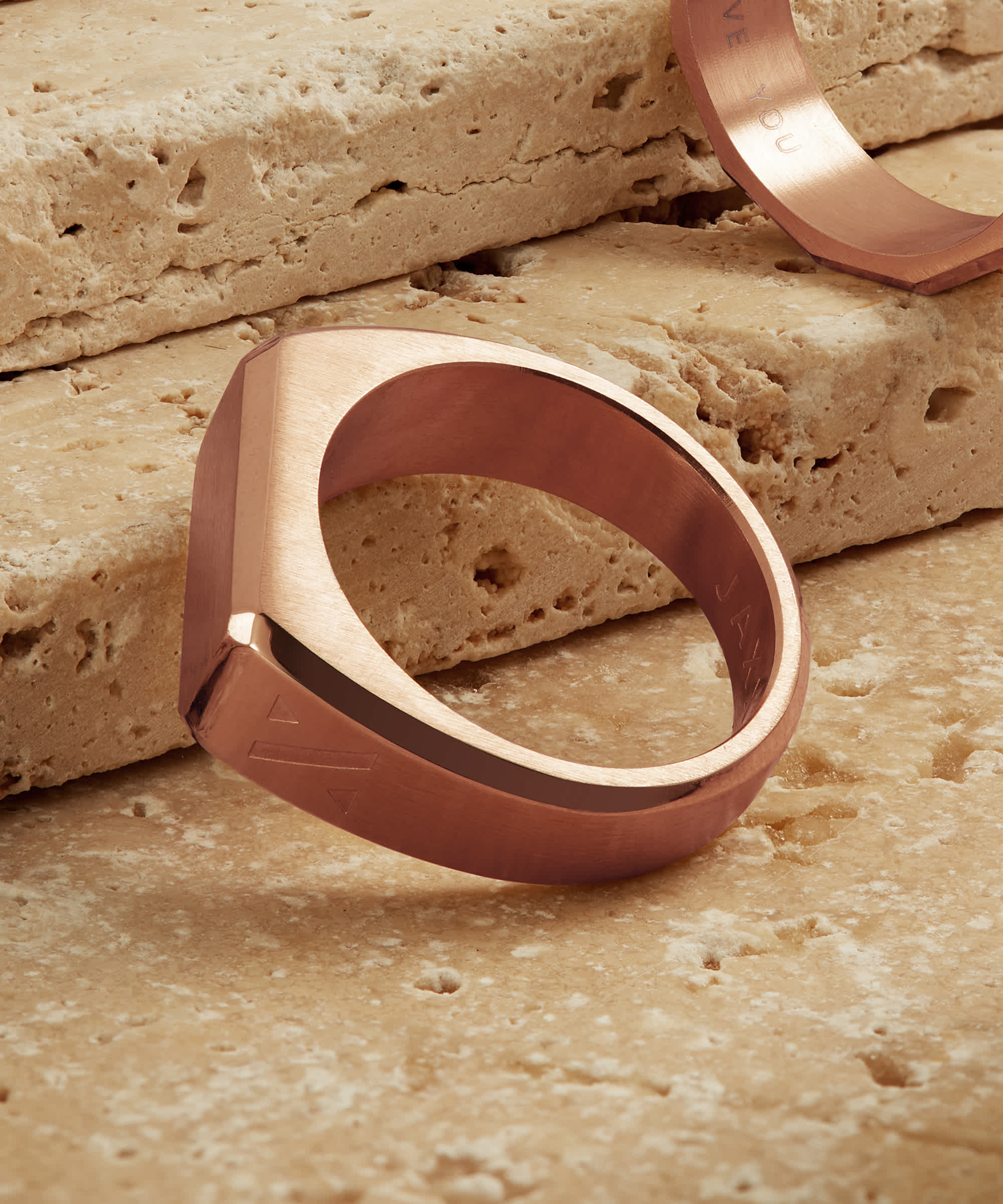 Rose Gold Signet - Engravable 