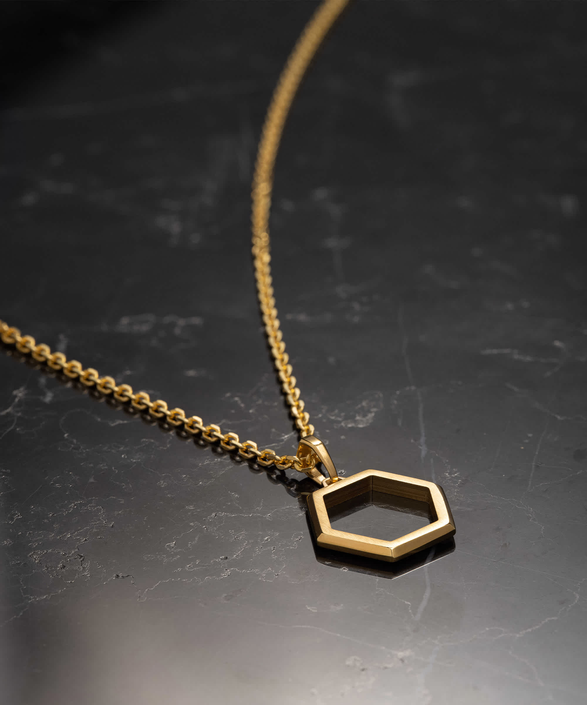 Handcrafted - Gold Helix Pendant Necklace