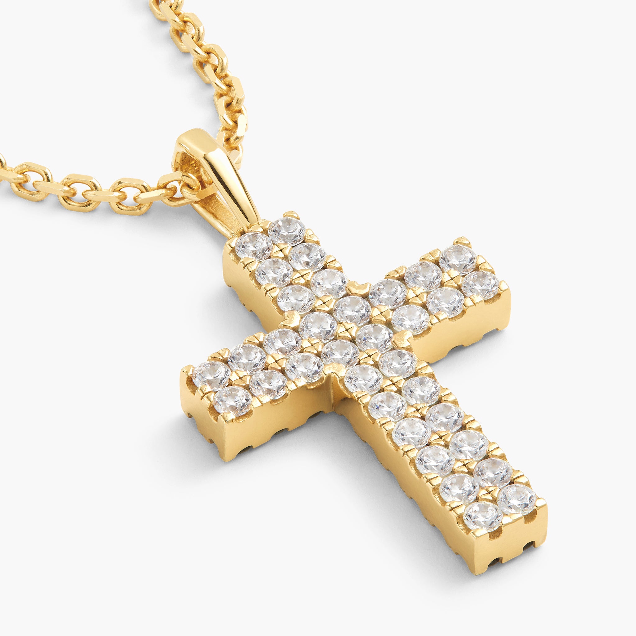 Reversible Studded Cross Pendant NecklaceImage 2