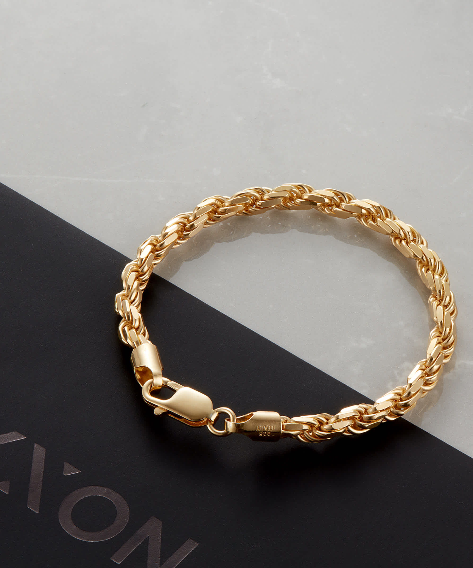 Men's Gold Rope Bracelets - Italian made