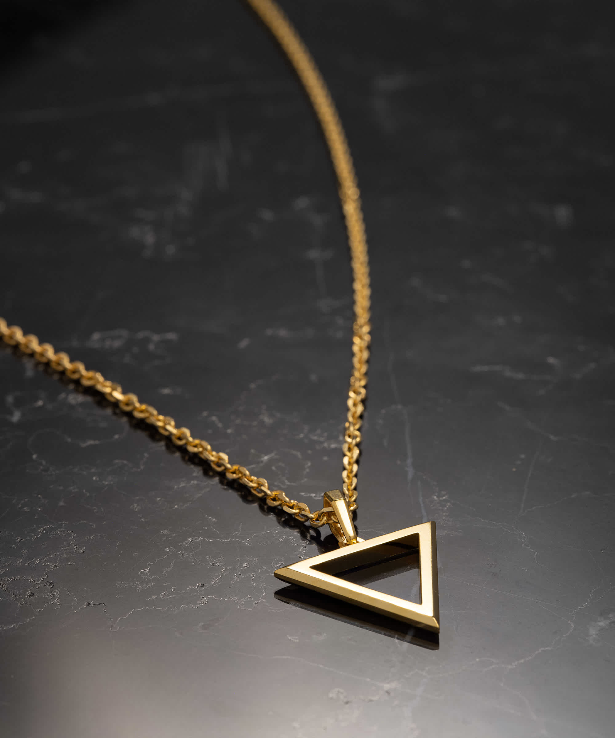 Handcrafted - Gold Trinity Pendant Necklace