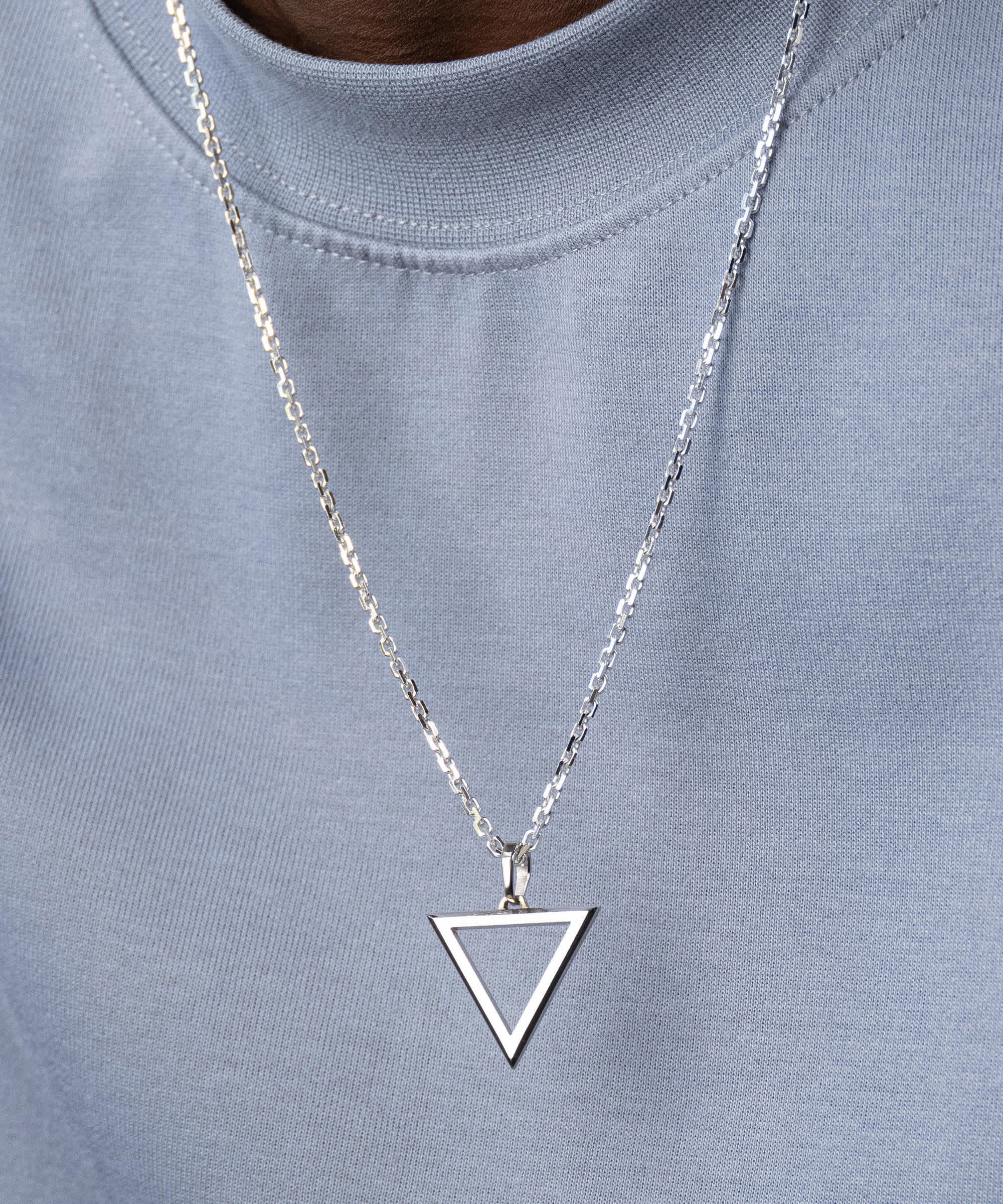 Designed in Italy - Silver Trinity Pendant Necklace