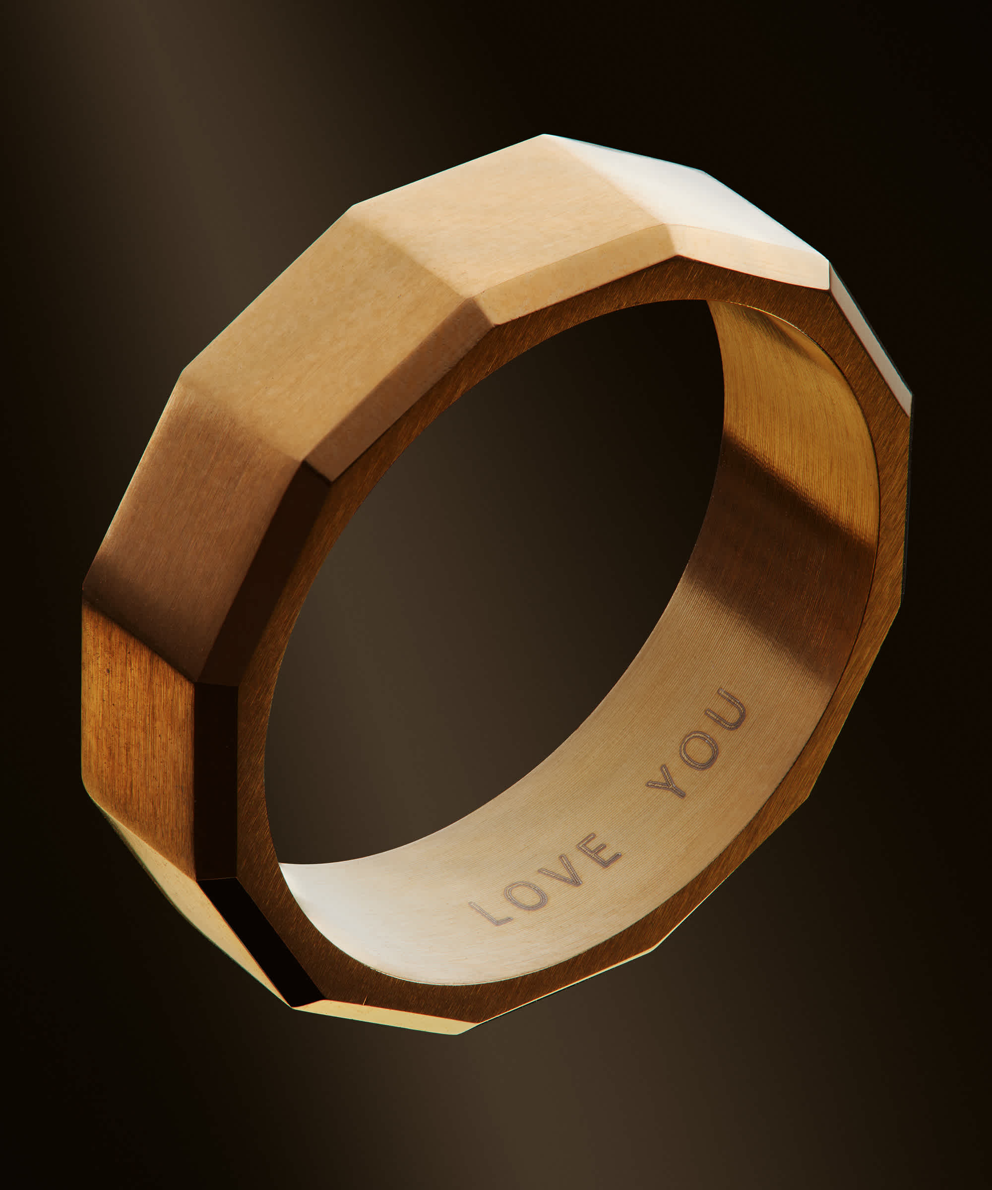 Engravable - Gold Twelve Ring